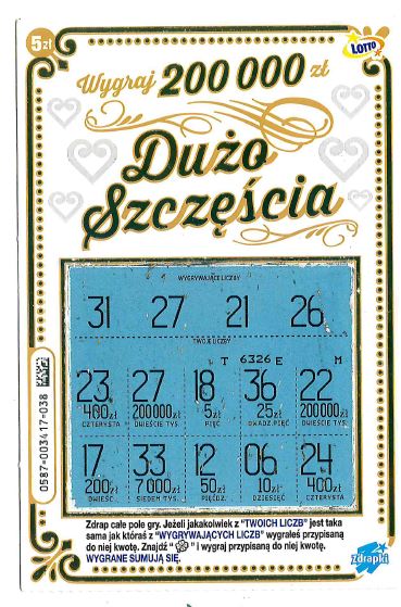 wygrana zdrapka dużo szczęścia 20210712.jpg